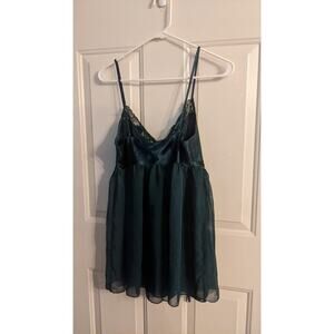 Inner Most emerald Green Nighty Teddy, Sheer, medium, Vintage